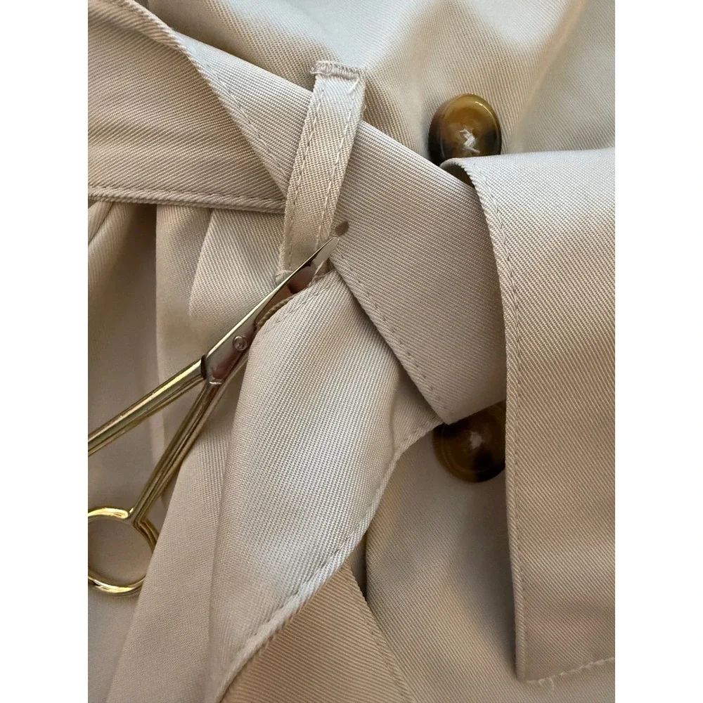 Tahari Toddler Trench Coat Baby Girls Size 24 Months Tan Belted Double-Breasted